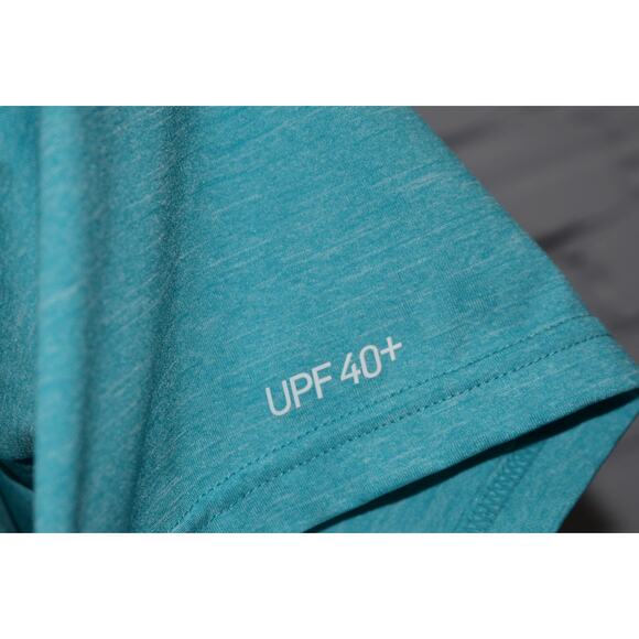 Nike Swimming Sun Gym Shirt Workout Mens Size XL Polyester Dri-Fit UPF 40+ Blue - Picture 4 of 6